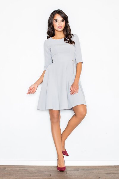 Taliowana sukienka w kolorze szarym
