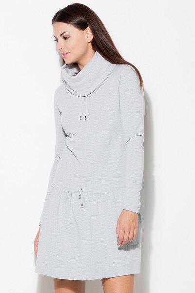 Sukienka z golfem w kolorze szarym
