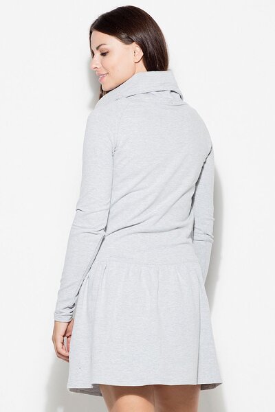 Sukienka z golfem w kolorze szarym