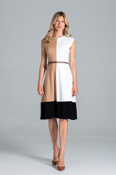 Taliowana sukienka bez rękawów w trzech kolorach