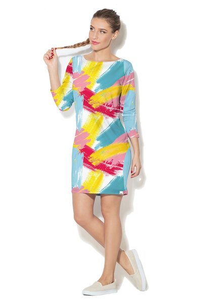 Sukienka mini w barwach tęczy