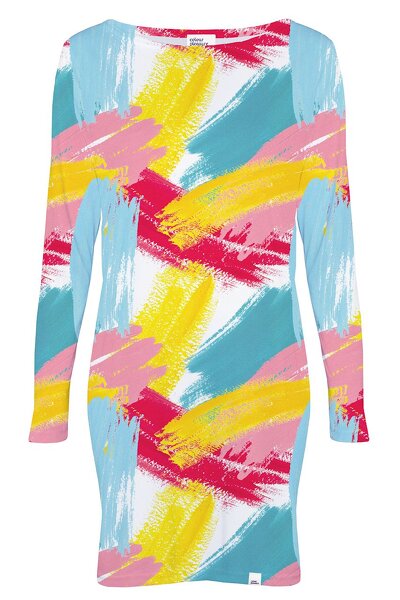 Sukienka mini w barwach tęczy