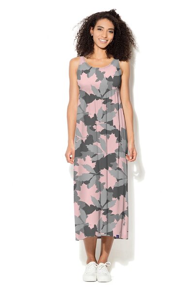 Sukienka na ramiączkach w liście