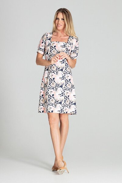 Wiosenna sukienka midi w panterkę