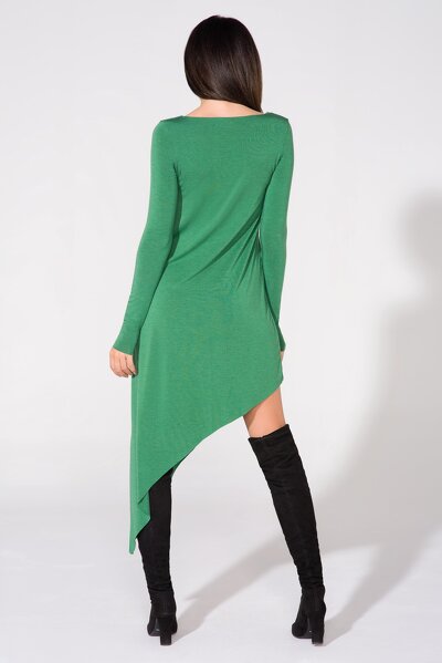 Zielona  asymetryczna sukienka