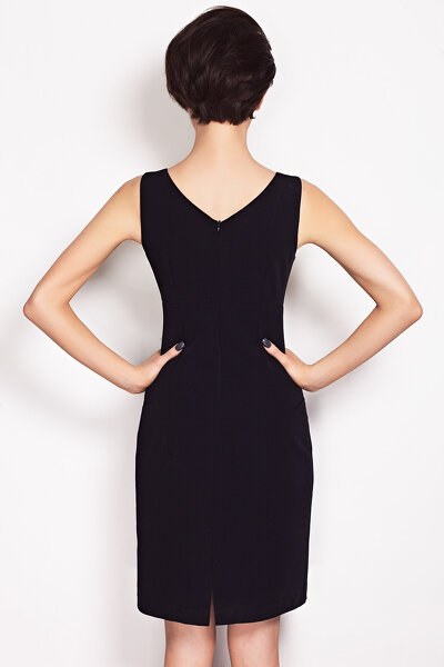 Żółta sukienka mini z głębokim kopertowym dekoltem