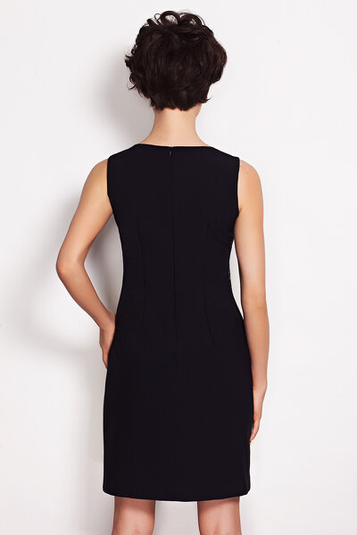 Czarno żółta sukienka na ramiączkach