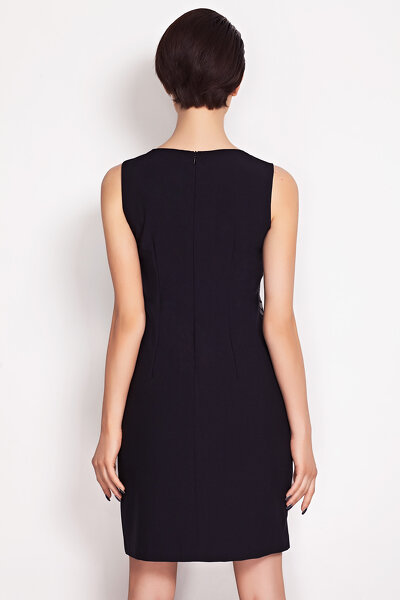 Czarno biała sukienka na ramiączkach