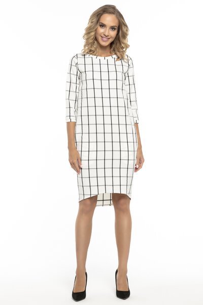 Sukienka typu tuba w kratkę