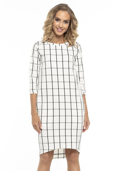 Sukienka typu tuba w kratkę