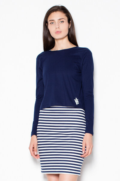 Komfortowa sukienka z bluzą wiązaną na karku