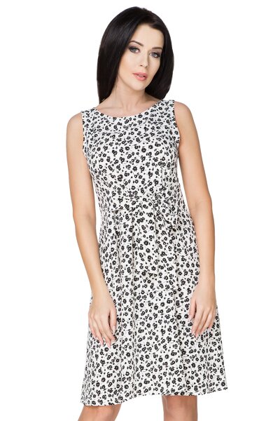 Sukienka rozkloszowana z kokardą