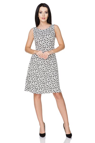 Sukienka rozkloszowana z kokardą