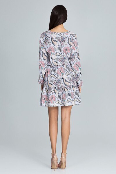 Sukienka mini w  jasno-szarych odcieniach