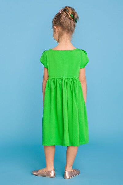 Zielona sukienka odcinana pod biustem dla córki