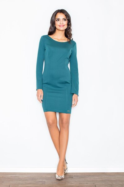 Sukienka z odkrytymi plecami  w zielonym kolorze