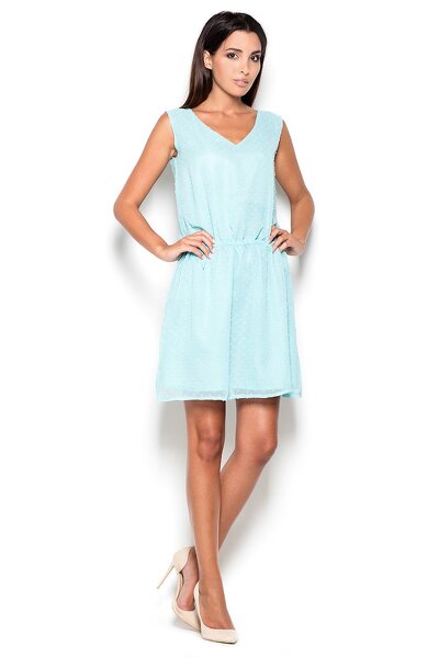 Letnia sukienka w miętowym kolorze